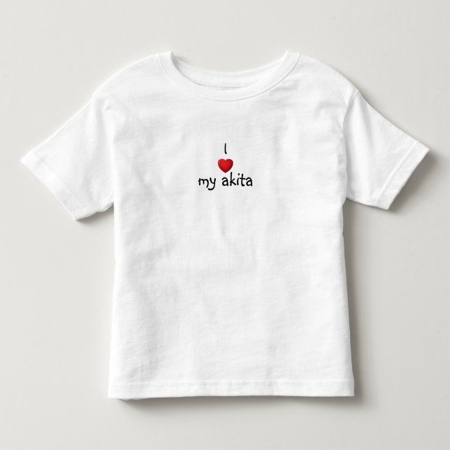 T-shirt Pour Les Tous Petits *heart* I mon akita (Devant)