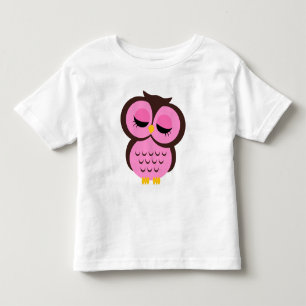 T-shirt Pour Les Tous Petits Hibou rose