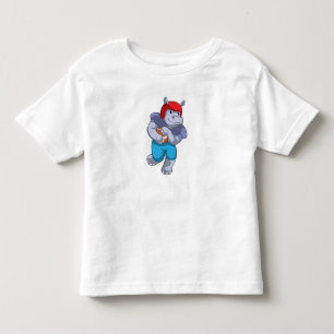 T-shirt Pour Les Tous Petits Hippo à Football Sports