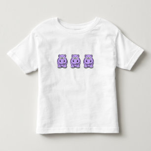 T-shirt Pour Les Tous Petits Hippo de lavande mignon