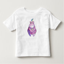 Hippo mignon violet blanc