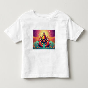 T-shirt Pour Les Tous Petits Homard psychédélique Art Océan