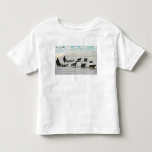 T-shirt Pour Les Tous Petits Hommes avec la luge tirée par des chiens "de