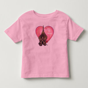 T-shirt Pour Les Tous Petits Hound Dog Valentine's Day