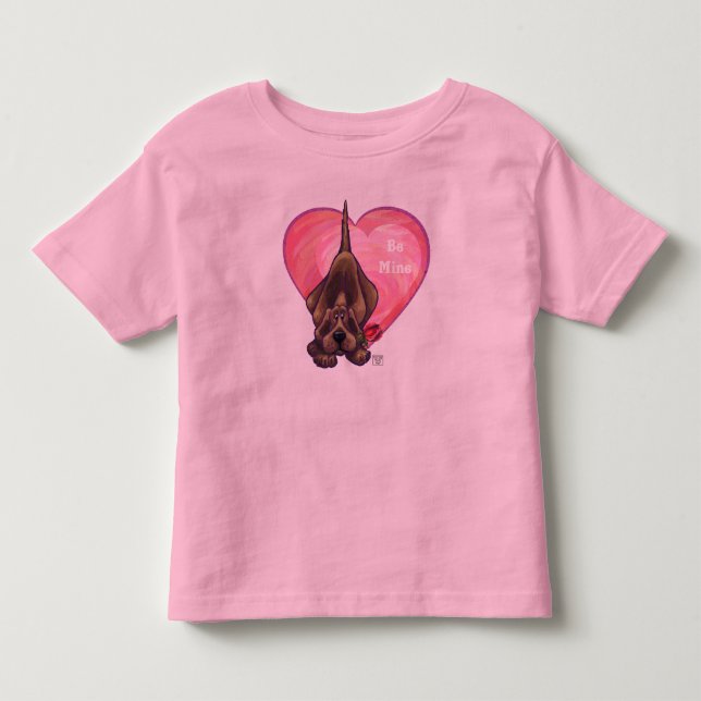 T-shirt Pour Les Tous Petits Hound Dog Valentine's Day (Devant)