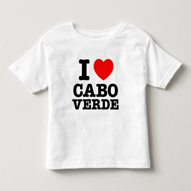 T-shirt Pour Les Tous Petits I coeur Cabo Verde (Devant)