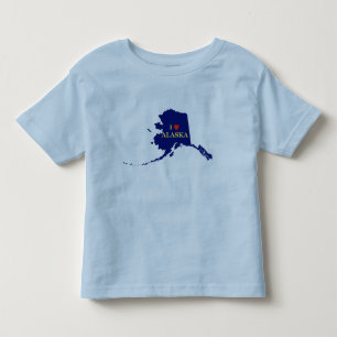 T-shirt Pour Les Tous Petits I Heart (Amour) Alaska