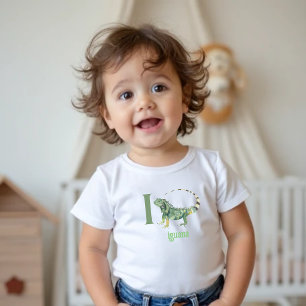 T-shirt Pour Les Tous Petits I is for Iguana : Adorable Alphabet Learning Tshir