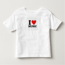 I Love Music Toddler Tee - Tiny Rockstar Vibes!