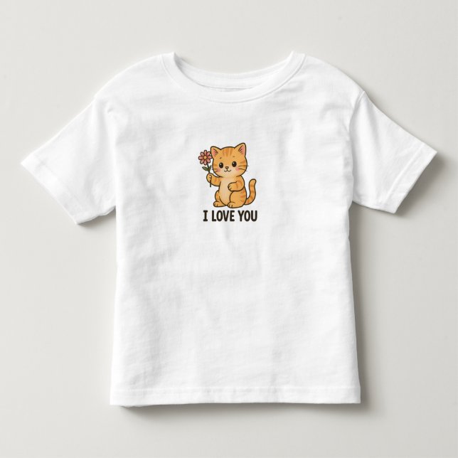 T-shirt Pour Les Tous Petits I Love You Kitten (Devant)