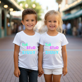 T-shirt Pour Les Tous Petits I Put the Stud in Study - Drôle Student Design