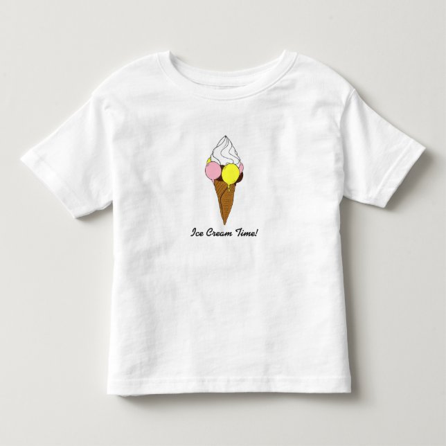 T-shirt Pour Les Tous Petits ICE Cream temps Shirt (Devant)