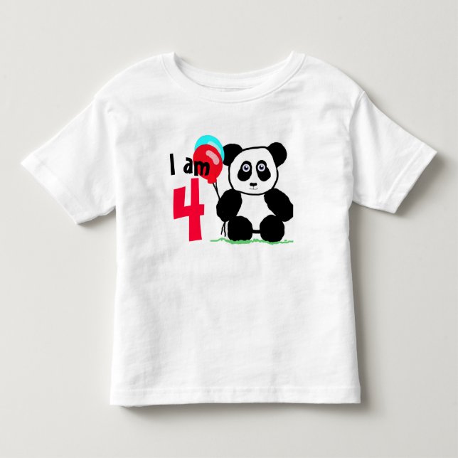 T-shirt Pour Les Tous Petits Ik ben 4 verjaardag (Devant)