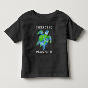 T-shirt Pour Les Tous Petits Il N'Y A Pas De Planète B Tortue Design Cadeaux Jo