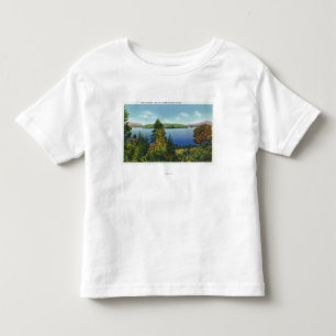 T-shirt Pour Les Tous Petits Île d'Eagle et vue inférieure de lac Saranac