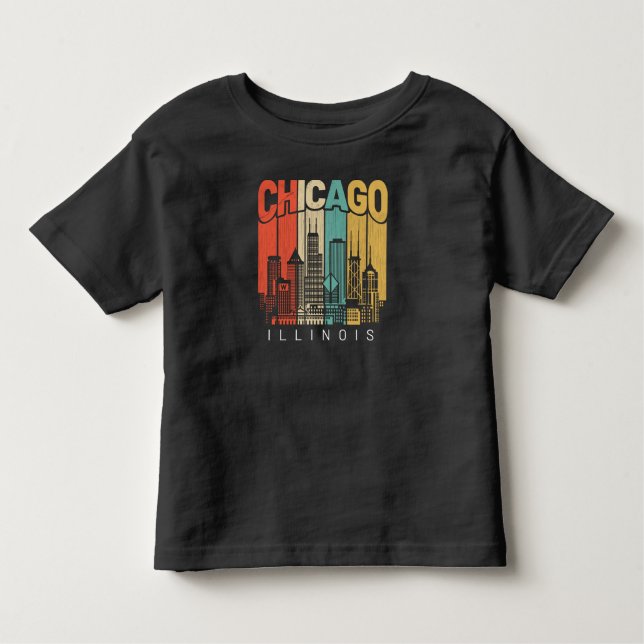 T-shirt Pour Les Tous Petits Illinois de Chicago (Devant)