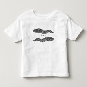 T-shirt Pour Les Tous Petits Illustration de cartoon de murène tachetée noire