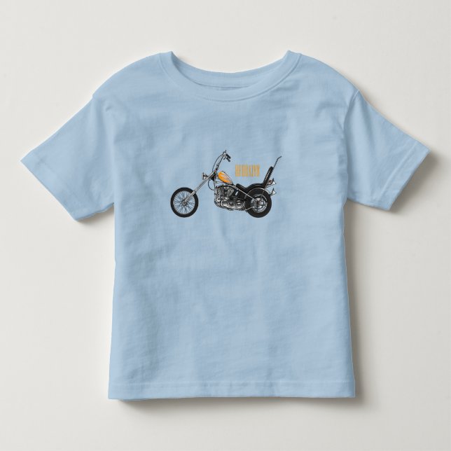T-shirt Pour Les Tous Petits Illustration de Chopper Motorcycle 1950 (Devant)