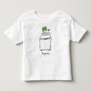 T-shirt Pour Les Tous Petits Illustration de dessin animé de machine à laver mi