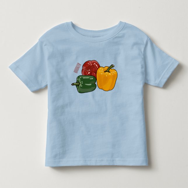 T-shirt Pour Les Tous Petits Illustration de dessin de Capsicum (Devant)