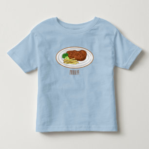 T-shirt Pour Les Tous Petits Illustration de dessin de steak