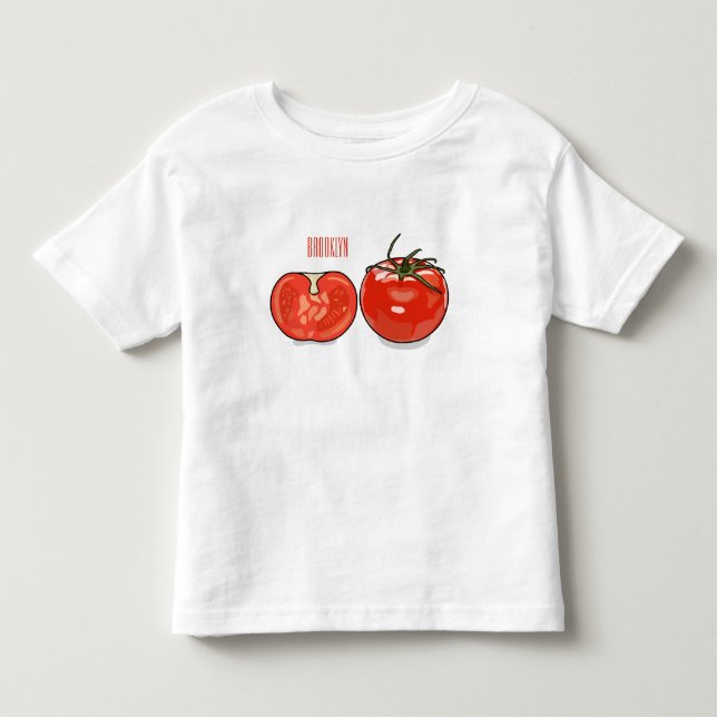 T-shirt Pour Les Tous Petits Illustration de dessin sur la tomate (Devant)