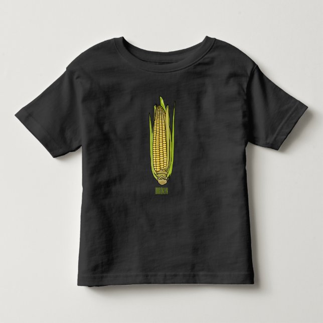 T-shirt Pour Les Tous Petits Illustration de dessin sur le maïs (Devant)
