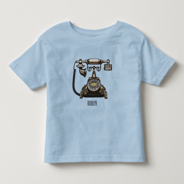 T-shirt Pour Les Tous Petits Illustration de dessin téléphonique (Devant)