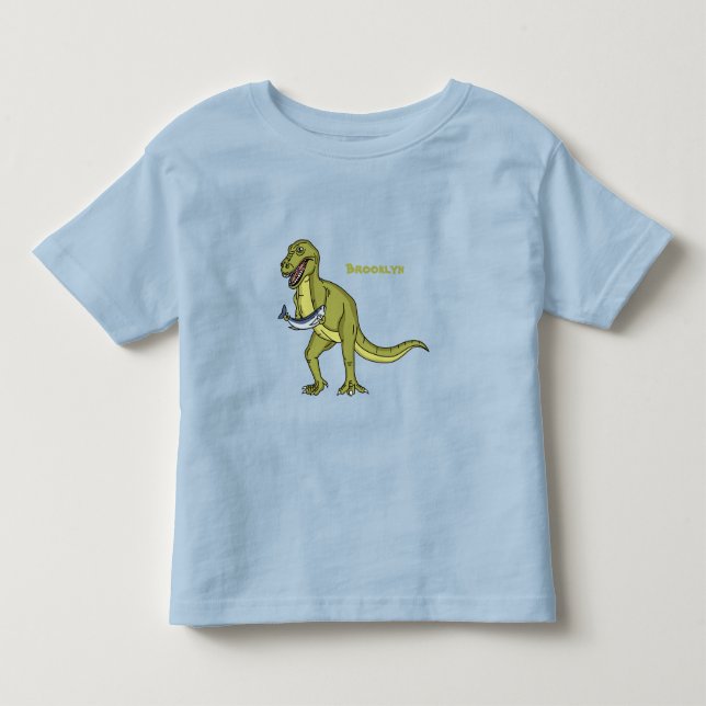T-shirt Pour Les Tous Petits Illustration de dinosaure T rex drôle (Devant)