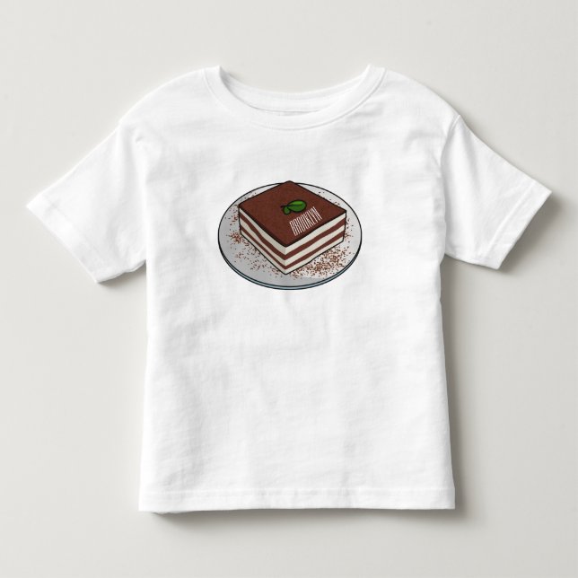 T-shirt Pour Les Tous Petits Illustration de gâteau de Tiramisu (Devant)