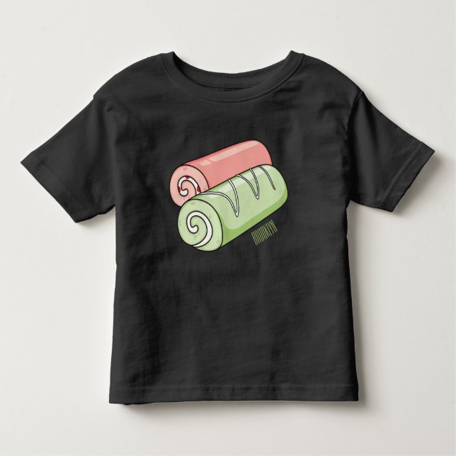 T-shirt Pour Les Tous Petits Illustration de gâteau suisse roll / roll (Devant)