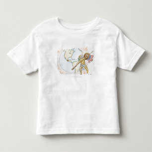 T-shirt Pour Les Tous Petits Illustration de guerrier aztèque de Jaguar