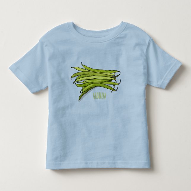 T-shirt Pour Les Tous Petits Illustration de haricots verts (Devant)