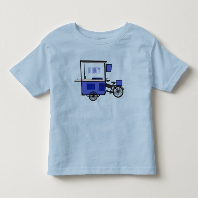 T-shirt Pour Les Tous Petits Illustration de la charrette alimentaire (Devant)