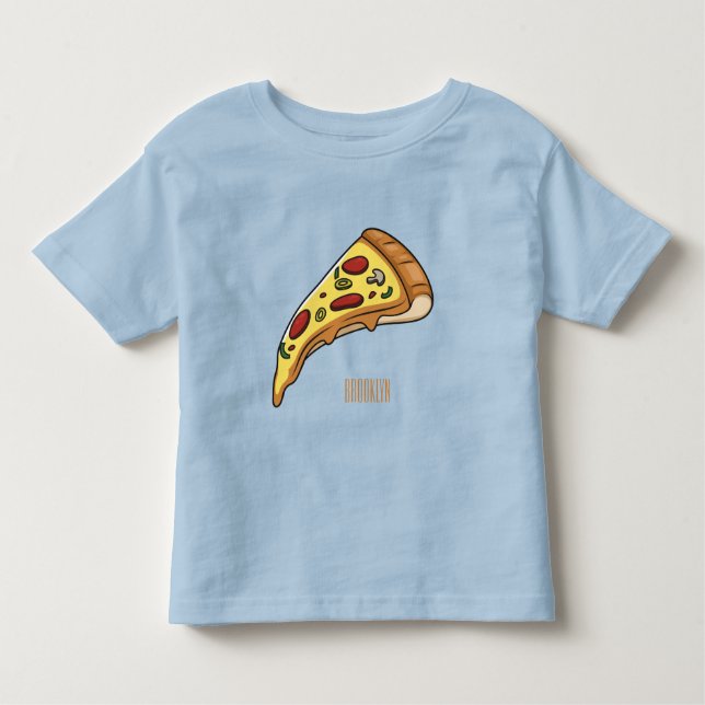 T-shirt Pour Les Tous Petits Illustration de la pizza (Devant)