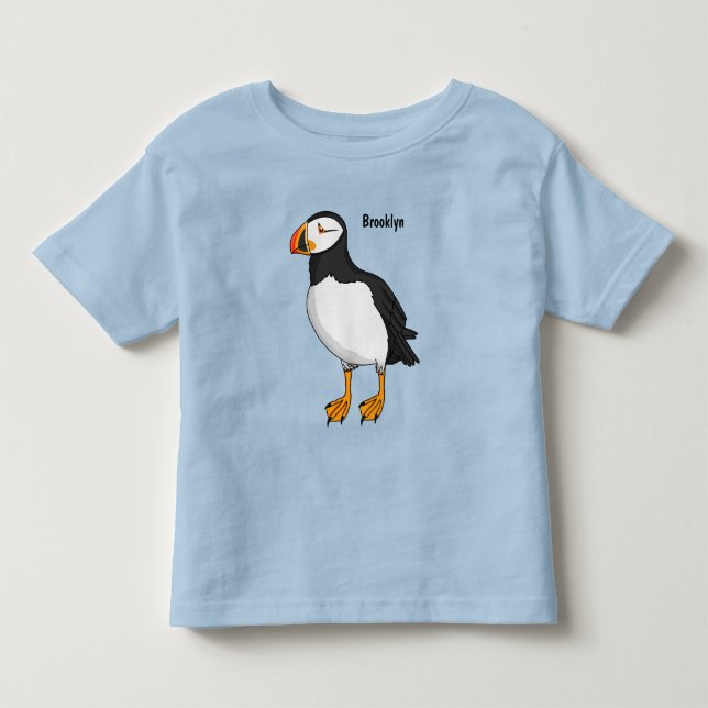 T-shirt Pour Les Tous Petits Illustration de macareux de l'Atlantique (Devant)