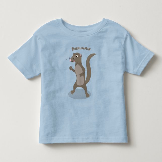 T-shirt Pour Les Tous Petits Illustration de mignonne mangouste (Devant)