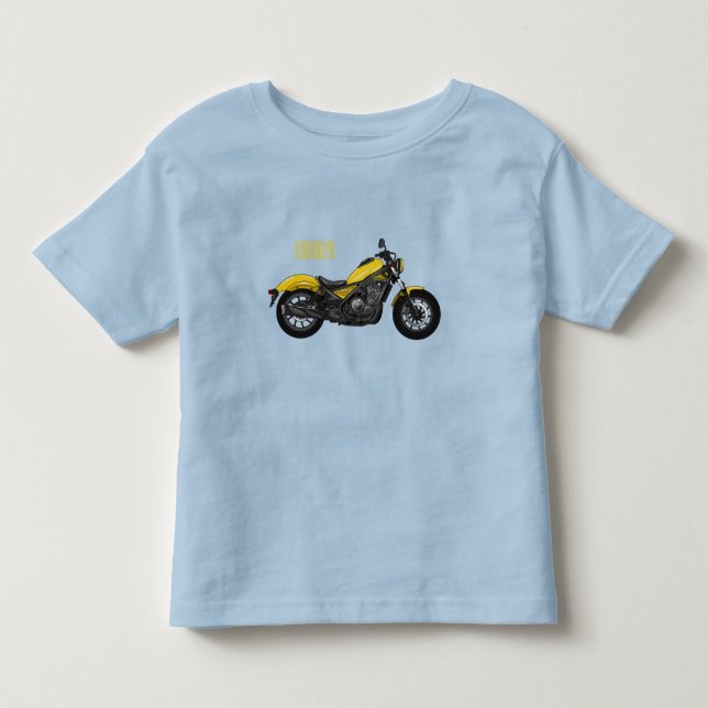 T-shirt Pour Les Tous Petits Illustration de moto Cruiser (Devant)