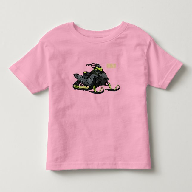 T-shirt Pour Les Tous Petits Illustration de motoneige (Devant)