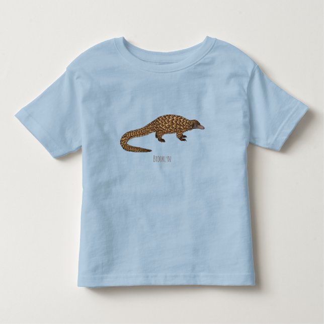 T-shirt Pour Les Tous Petits Illustration de pangolin à queue longue (Devant)