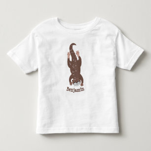T-shirt Pour Les Tous Petits Illustration de plongée de loutre mignonne