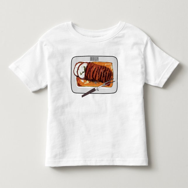 T-shirt Pour Les Tous Petits Illustration de poitrine de dinde rôtie (Devant)