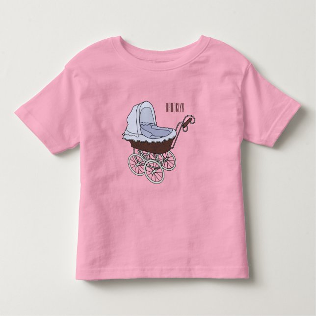 T-shirt Pour Les Tous Petits Illustration de poussette (Devant)