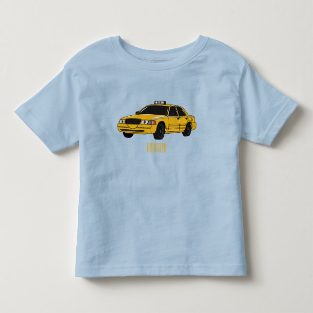 T-shirt Pour Les Tous Petits Illustration de taxi (Devant)