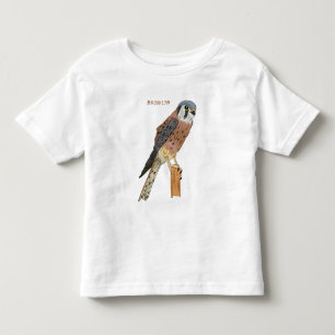 T-shirt Pour Les Tous Petits Illustration d'oiseau américain Kestrel