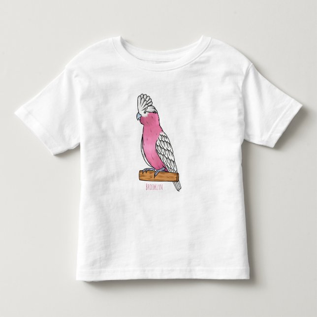 T-shirt Pour Les Tous Petits Illustration d'oiseau de Galah (Devant)