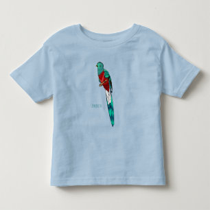 T-shirt Pour Les Tous Petits Illustration d'oiseau de quetzal resplendissant