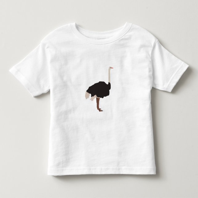 T-shirt Pour Les Tous Petits Illustration d'Ostrich Bird (Devant)
