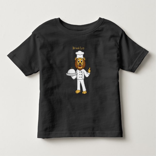 T-shirt Pour Les Tous Petits Illustration du chef mignon lion (Devant)