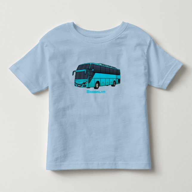 T-shirt Pour Les Tous Petits Illustration d'un autobus à passagers moderne (Devant)